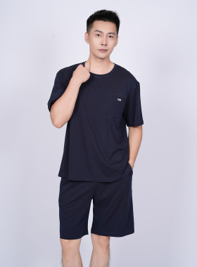 正品欧林雅竹纤维男士薄款超柔短衣中裤男士家居服睡衣FJH3117