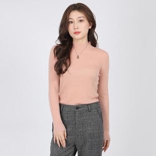 中高领针织FYT4202 混纺女士单衣薄款 专柜正品 欧林雅竹纤维羊毛衫