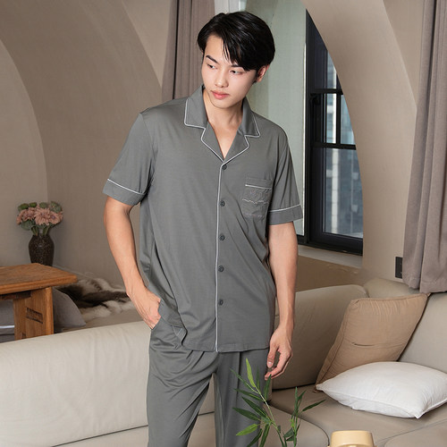 专柜正品欧林雅竹纤维男士睡衣 休闲家居服套装 FJD2103/FJS2108