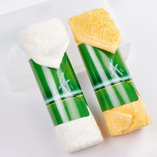 2条装欧林雅竹意原竹丝竹纤维凤羽净肤毛巾 美容巾 童巾 面巾澡巾