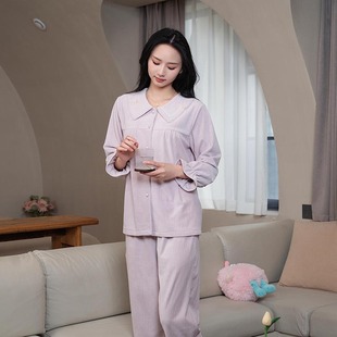 欧林雅睡衣女海岛绒薄绒加厚珊瑚绒秋冬款公主风家居服FJD8233