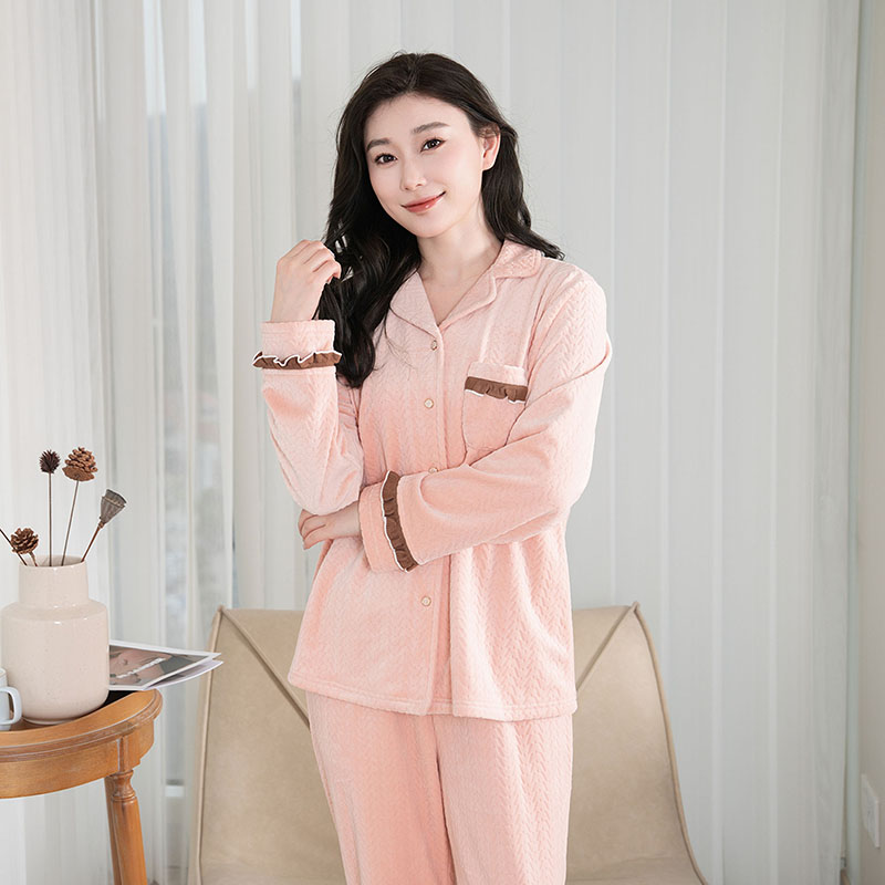 欧林雅睡衣套装女士家居服竹纤维