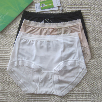 欧林雅竹纤维女士内裤蕾丝透气