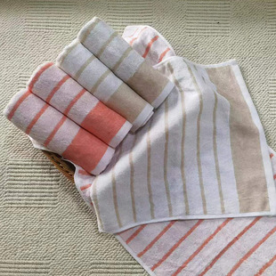 新品 正品欧林雅竹纤维毛巾澡巾条纹美容巾1136方巾 洁面巾34*72