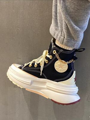 系带帆布鞋匡威休闲运动高帮女鞋