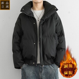 品质冬季新款棉衣男士保暖棉袄青少年学生潮流立领加厚面包服百搭