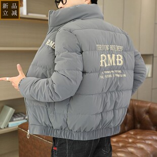 品质棉衣立领新款冬季刺绣外套男士潮流帅气青年棉服时尚加厚保暖