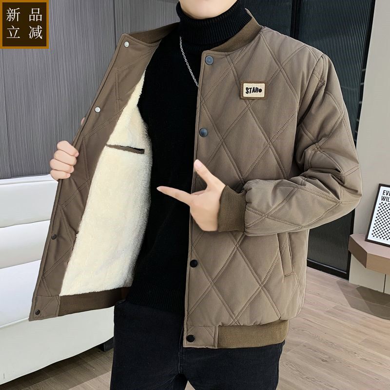 品质冬季新款加厚棉衣男青年学生帅气加绒棒球服外套休闲立领保暖