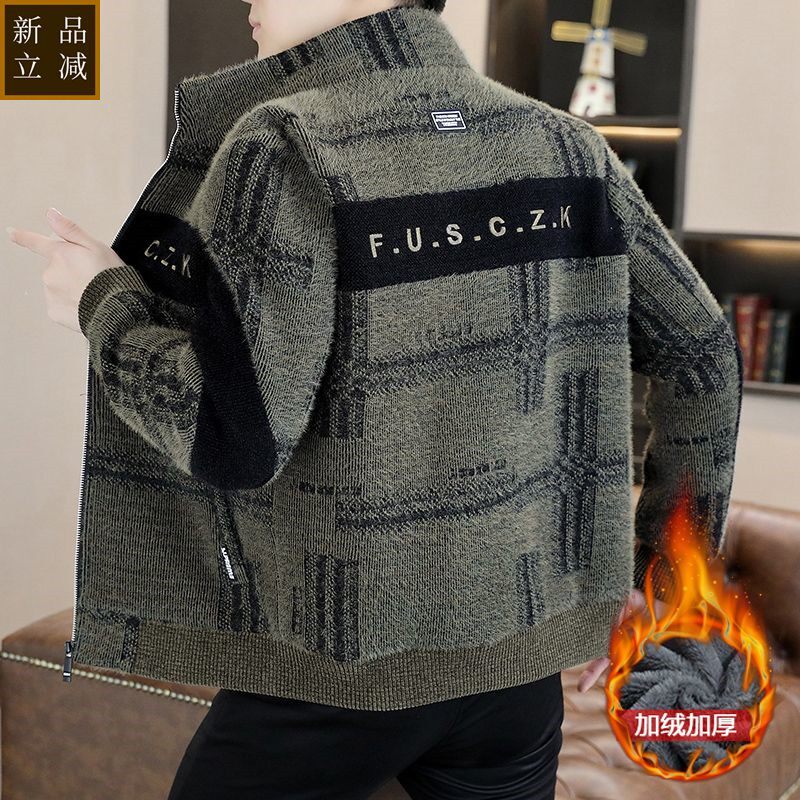 品质毛呢大衣外套男冬季加绒加厚高档青年男士呢子夹克休闲潮牌上