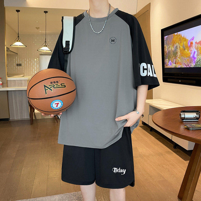 速干短袖t恤男孩初高中学生篮球服大童运动套装2026新款夏季冰丝