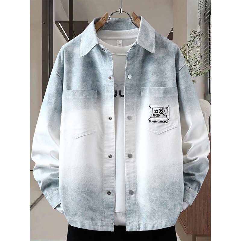 春秋季牛仔外套男2026新款青少年初中学生痞帅潮牌高级感工装夹克