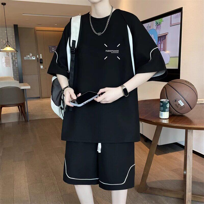 篮球衣服青少年大童短袖短裤运动套装夏季冰丝速干t恤男初中学生
