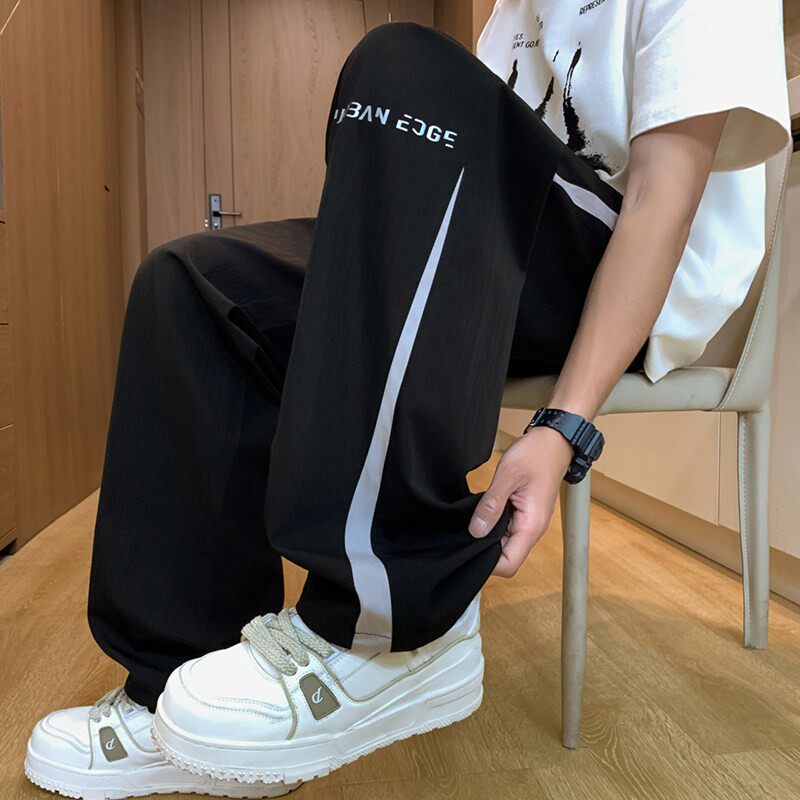 高初中生冰丝速干长裤青少年大童运动休闲直筒裤夏季薄款裤子男生