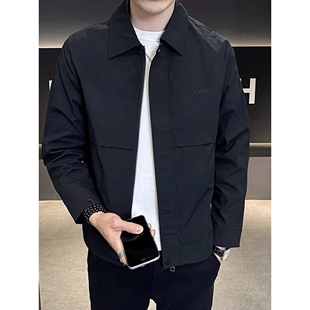 翻领行政夹克男士春秋季2026新款潮流高级感休闲青年休闲男款外套