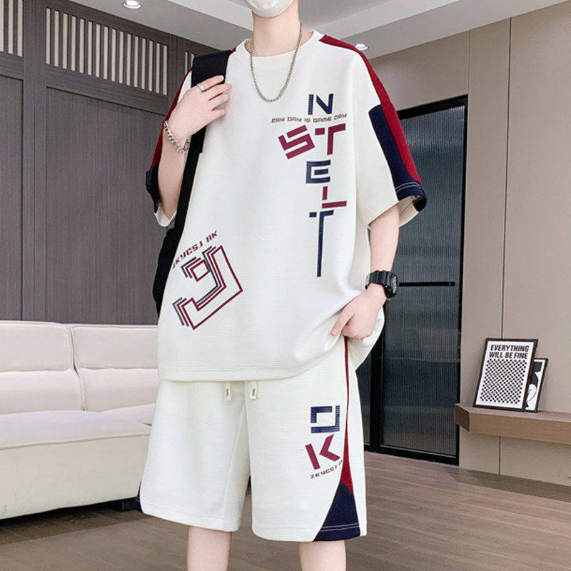 青少年夏季运动套装2026新款男高中初中学生短袖短裤帅气大童夏装