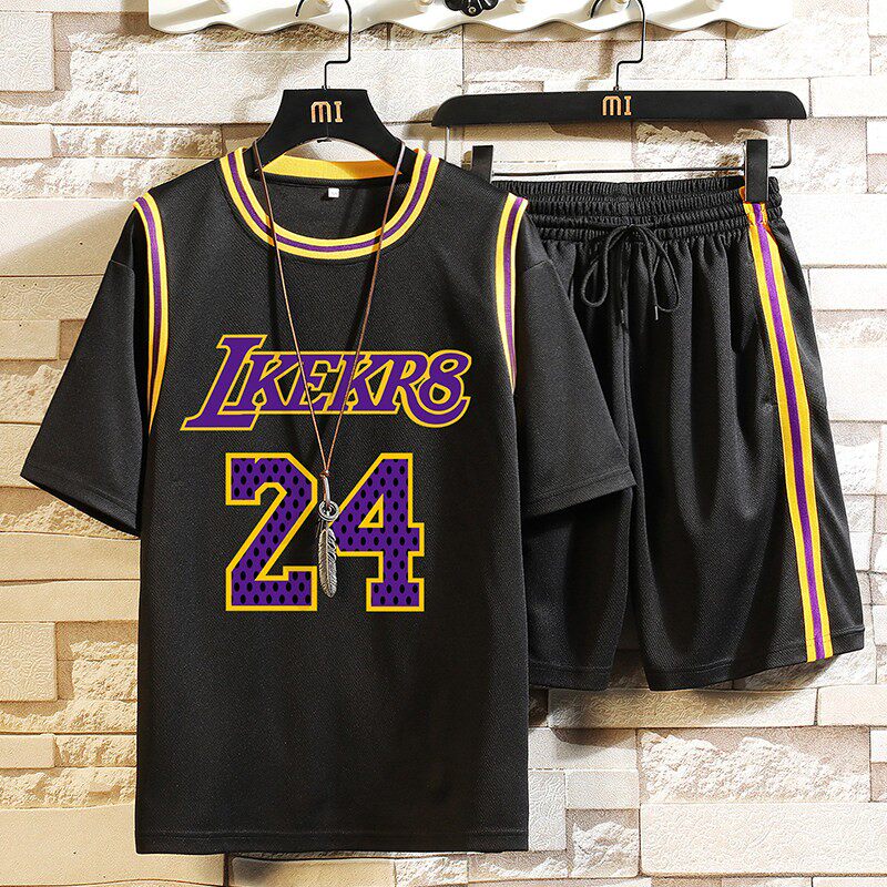 篮球服运动套装男定制比赛训练服T恤速干青少年短袖24号科比球衣
