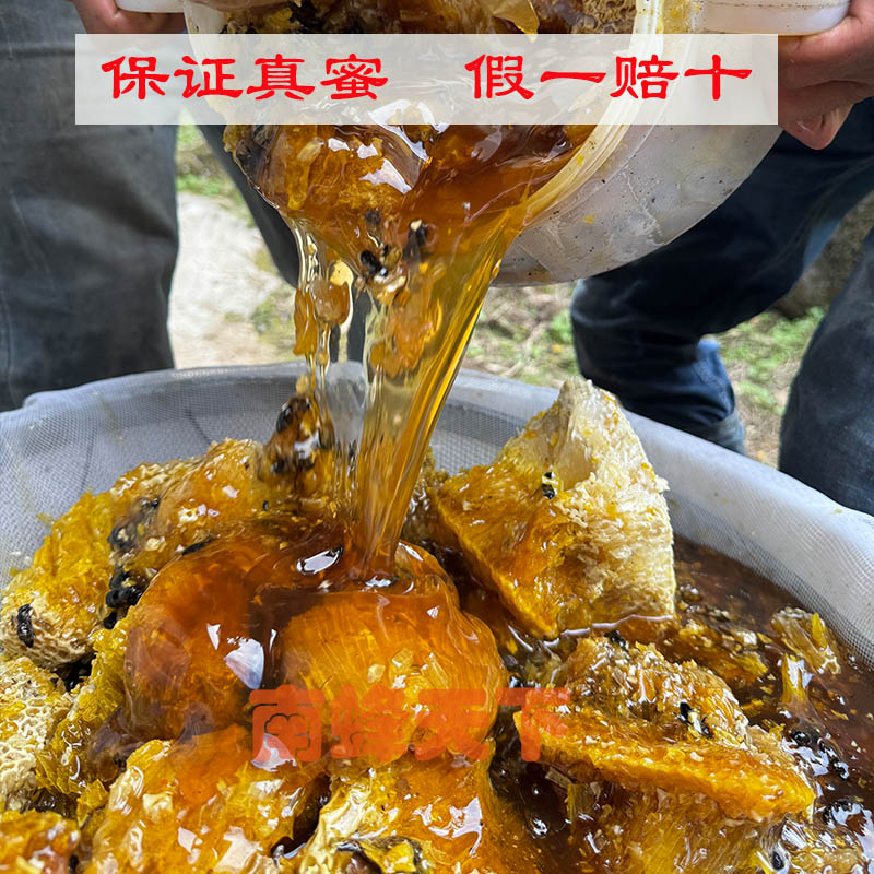 云南野生悬崖蜜原始森林土蜂蜜天然原生态土蜜高山高海拔百花蜜