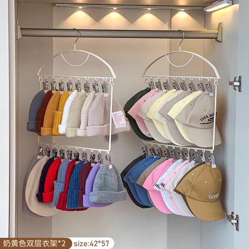 [专利品]袜子晾晒家用阳台不锈钢神器多功能衣架无痕防风晾晒夹子