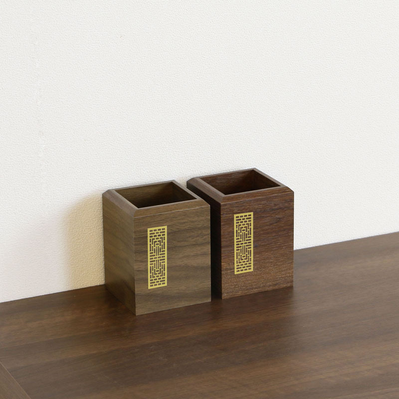 木质胡桃木色中式办公室书房桌面创意收纳方形学生笔筒个性logo,收纳整理,其他收纳盒,淘宝优惠券,粉丝福利购,淘宝优惠卷