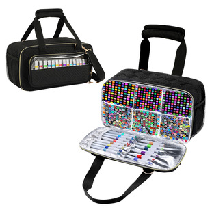 跨境马克彩笔收纳袋 画画艺术颜料收纳袋 便携户外写生画笔工具包