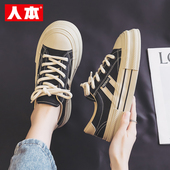 大头复古女鞋 人本厚底帆布鞋 轻便透气百搭运动休闲板鞋 新款 女春季