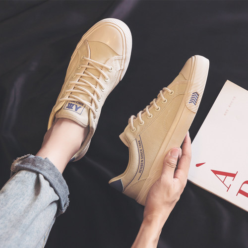 人本帆布鞋男透气百搭板鞋