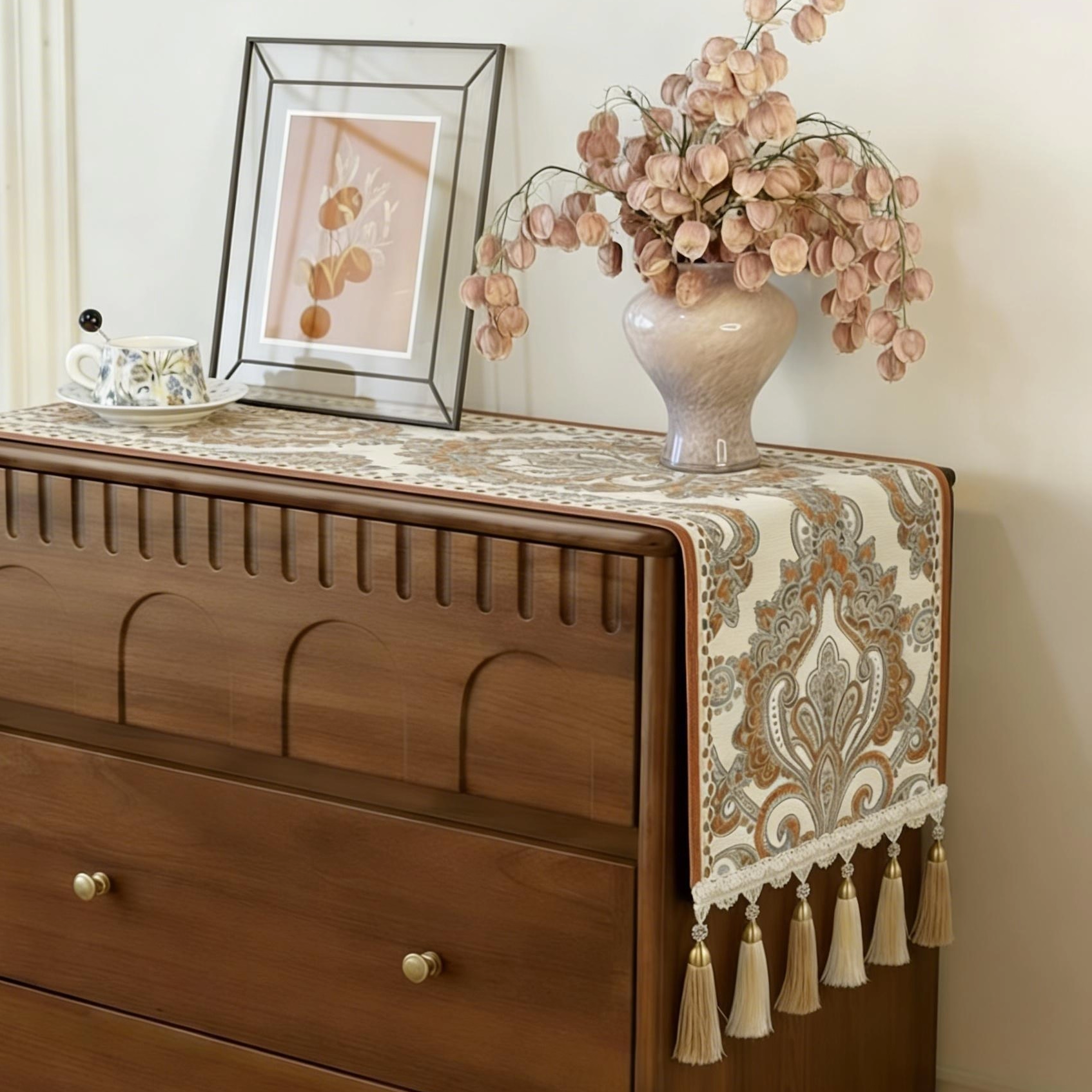 美式桌旗欧式复古茶几斗柜电视柜盖布餐桌布法式长条装饰鞋柜台布,居家布艺,桌旗,淘宝优惠券,粉丝福利购,淘宝优惠卷