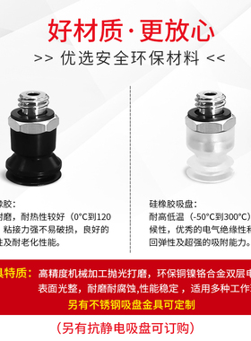 气动真空吸盘机械手吸嘴ZP3-T08/T06/T04BF-A5/B5工业自动化气动