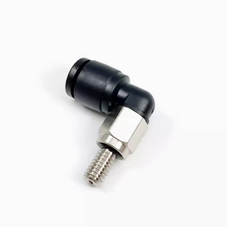 PL4-M4/M6-7MM螺纹加长型气管接头90度直角快插弯头PL4-M5-7MM