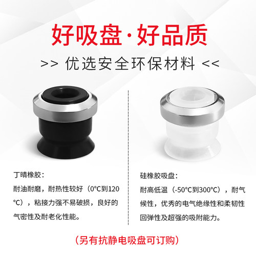 国产真空吸盘气动吸嘴头ZP10/13/16/20/25/32/40/50-UN/US/CN/CS