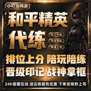 和平精英代练排位吃鸡上分陪练战神纯手工代打KD段位绝世印记