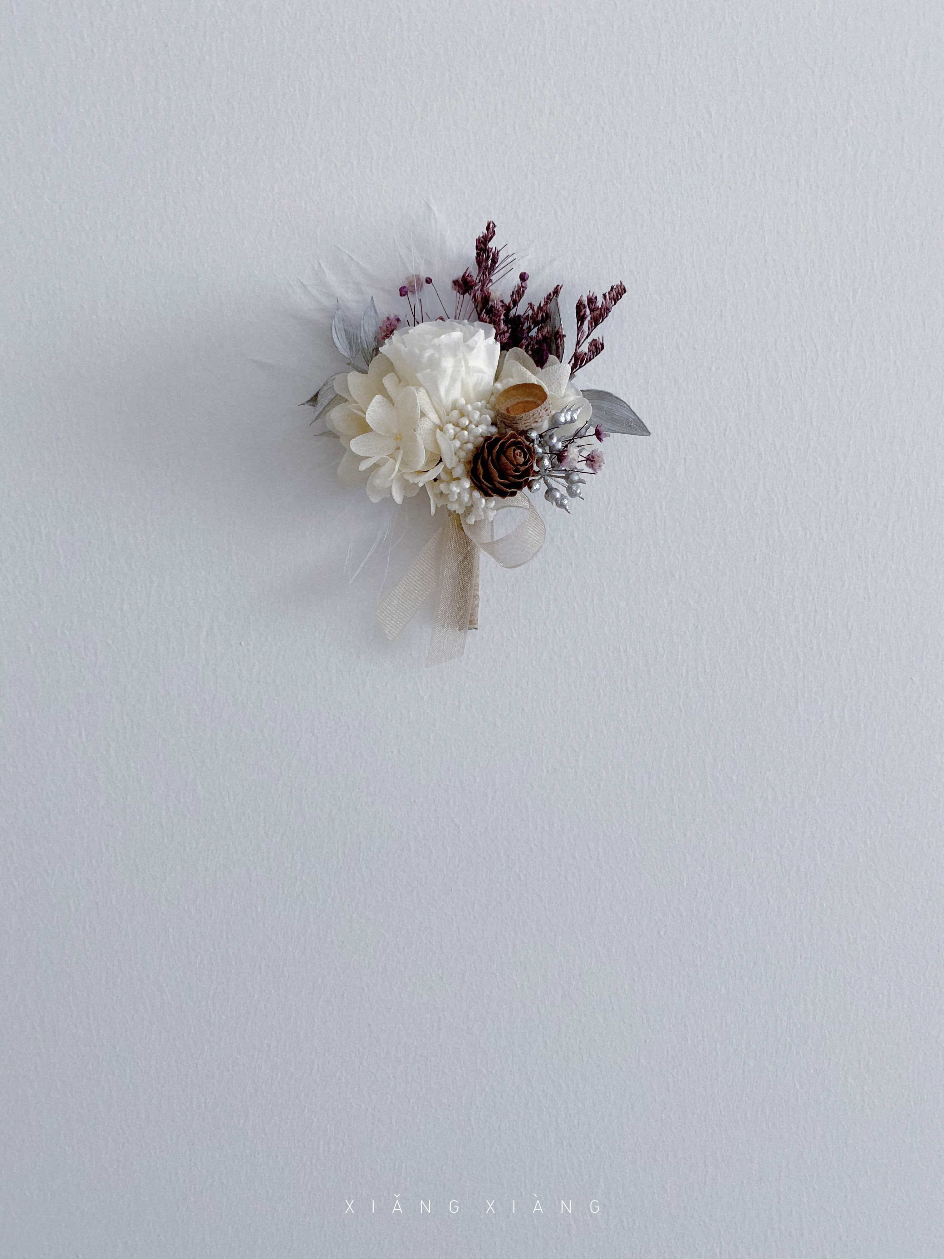 想象studio紫色永生花手腕花真花