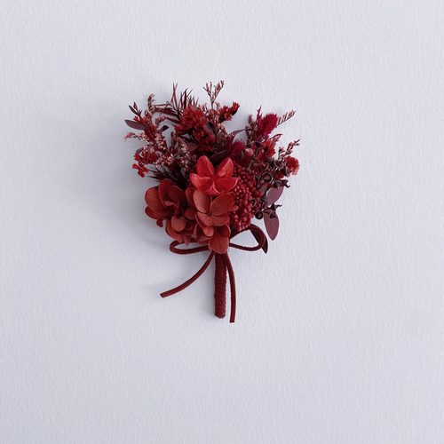 红色手腕花永生花胸花结婚襟花