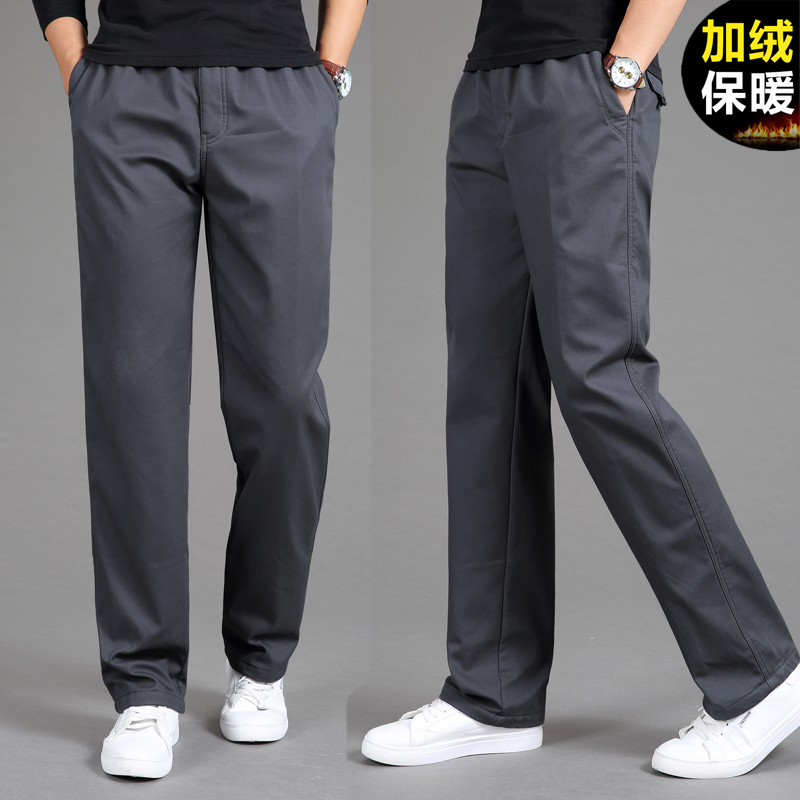 冬季加绒工装棉裤宽松休闲保暖