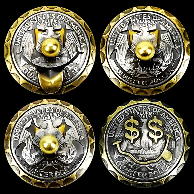 好成交吧纯手工25美分小丑财布扣