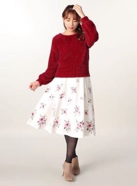 LASSE PASSE外贸原单日系碎花雪纺半身裙百搭伞裙繁花