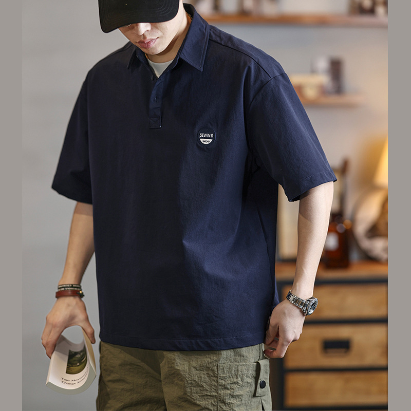 短袖POLO衫男士夏季新款宽松潮牌