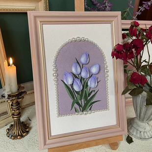 石英砂丙烯立体肌理画外框装裱框定制任意尺寸美式油画框框架挂墙