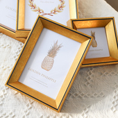 现代简约北欧设计师风格 相框相架画框复古金色简美摆台横摆竖摆