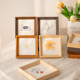 画框装 裱儿童北欧风小迷你油画棒实木相框摆台挂墙正方形作品保存