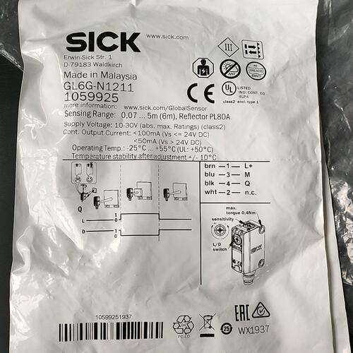 【议价】SICK传感器GL6G-N1211货号1059925