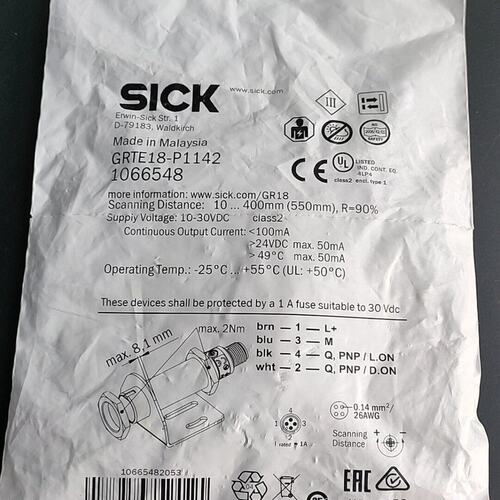 【议价】SICK传感器1066548 GRTE18-P1142