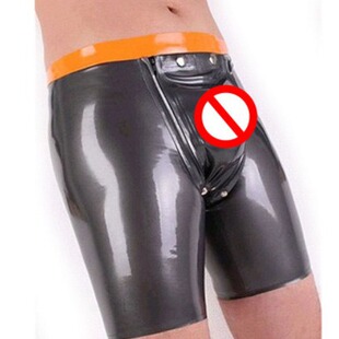 天然乳胶男士内裤内衣男男生开档男式定制塑身美体裤子