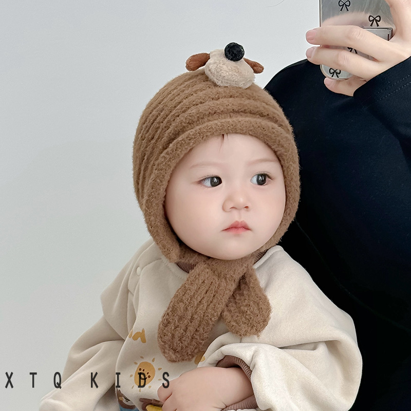 超萌掌门狗~婴幼儿护耳帽子秋冬