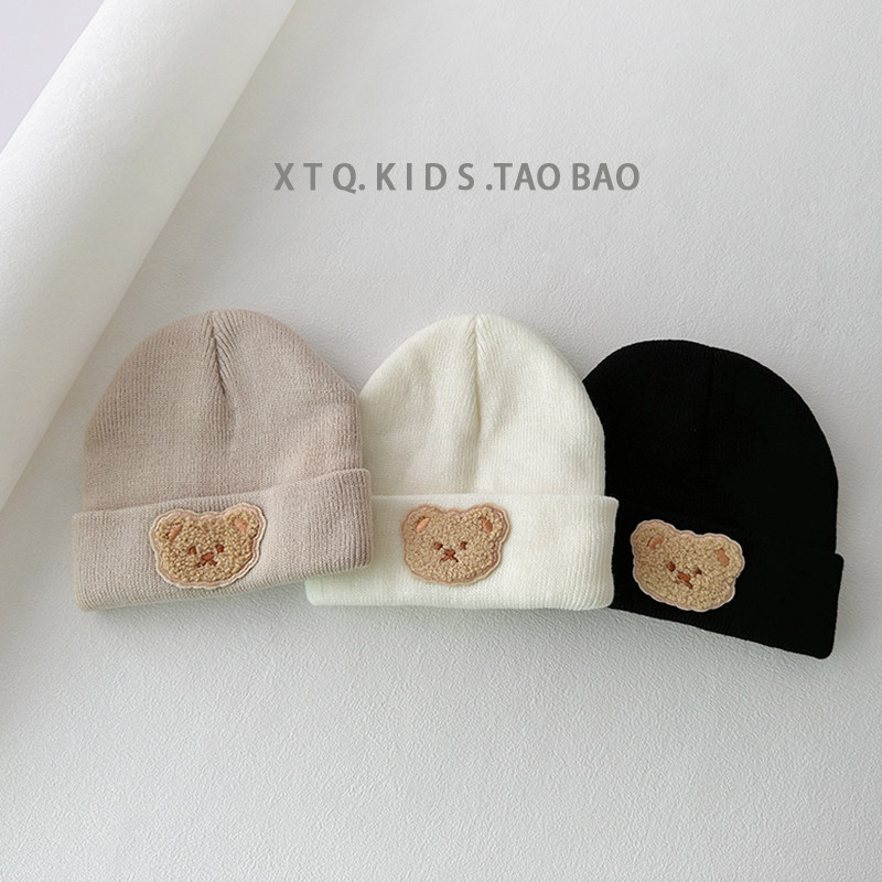 婴儿毛线帽可爱超萌宝宝针织帽韩版小熊男女童套头帽春秋薄款百搭,童装/婴儿装/亲子装,帽子,淘宝优惠券,粉丝福利购,淘宝优惠卷