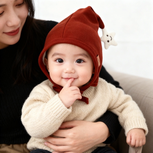 宝宝帽子春秋冬季可爱超萌小月龄新生婴幼儿童护耳帽男女童包耳朵