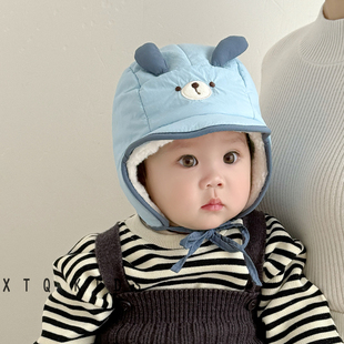 宝宝护耳帽子秋冬季可爱超萌男女儿童雷锋帽冬天户外加厚保暖包耳