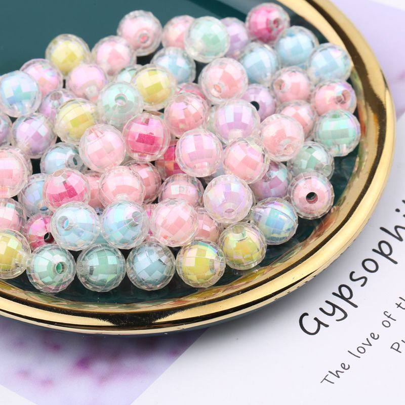 diy透明幻彩亚克力材料包地球珠