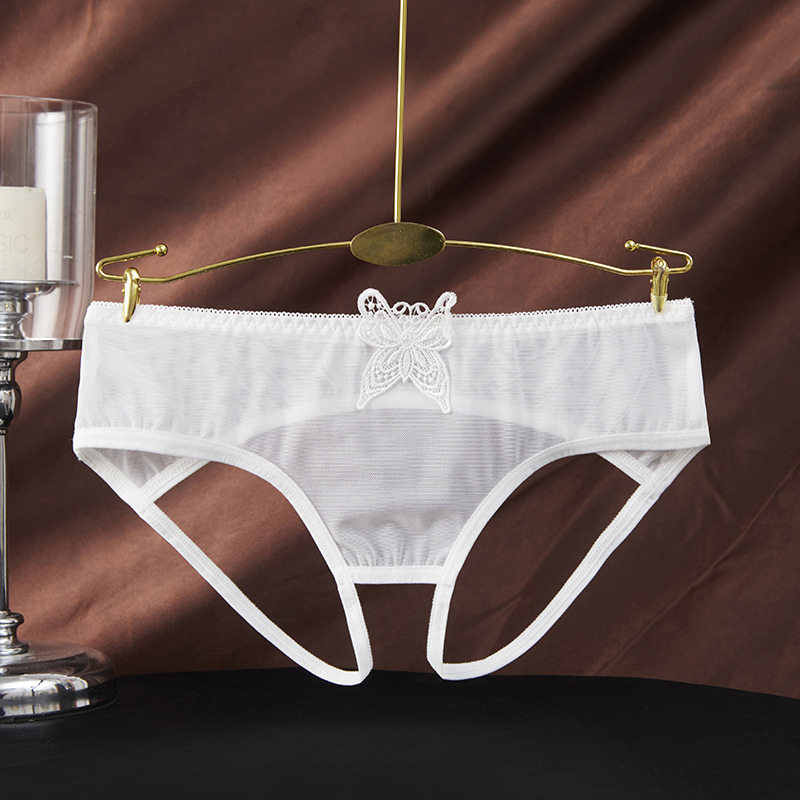 【80-120斤】蝴蝶刺绣细带镂空女士内裤网纱纯欲诱惑透气开裆内裤,女士内衣/男士内衣/家居服,女三角裤,淘宝优惠券,粉丝福利购,淘宝优惠卷