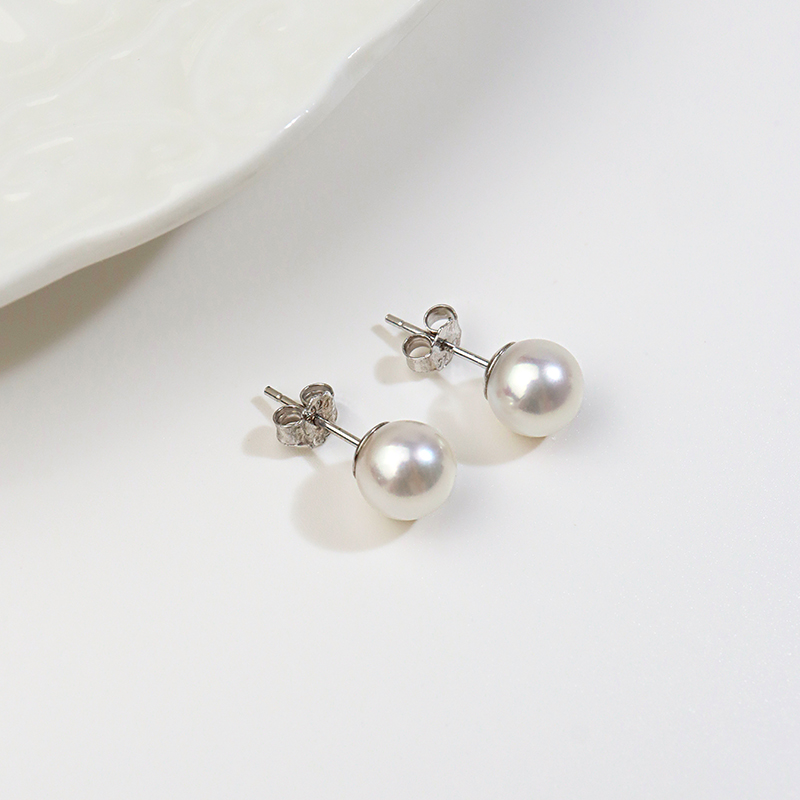 7.5-8mm   AKOYA S925银耳钉